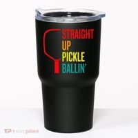 Straight Up Pickle Ballin' For Pickleball Lovers Tumbler thumb 0