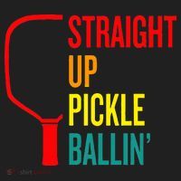 Straight Up Pickle Ballin' For Pickleball Lovers Hat thumb 2