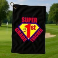 Super 1st Grade Teacher Golf Towel thumb 1