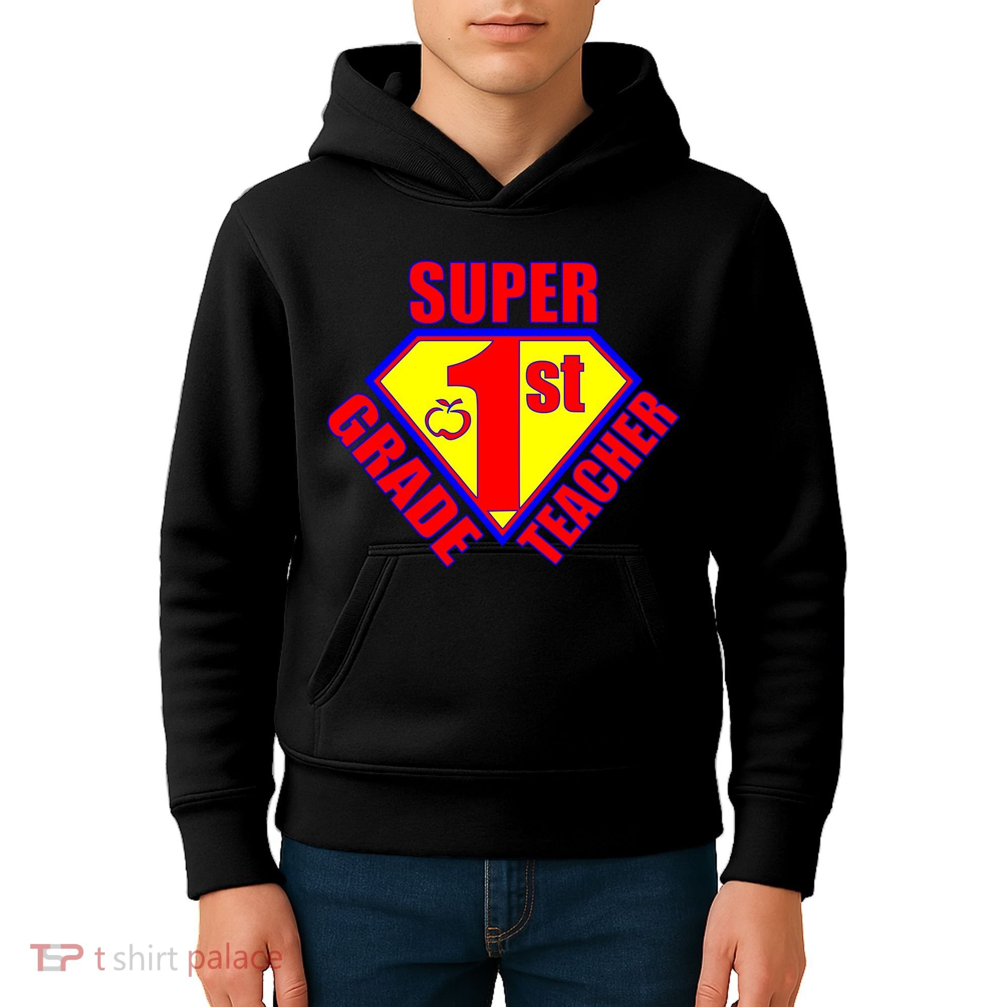 Super 1st Grade Teacher Kids Hoodie