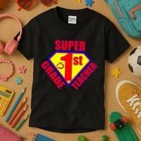 Super 1st Grade Teacher Kids T-Shirt thumb 3