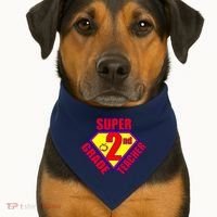 Super 2nd Grade Teacher USA-Made Doggie Bandana thumb 1