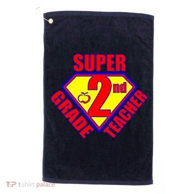 Super 2nd Grade Teacher Golf Towel