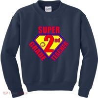 Super 2nd Grade Teacher Kids Sweatshirt thumb 0