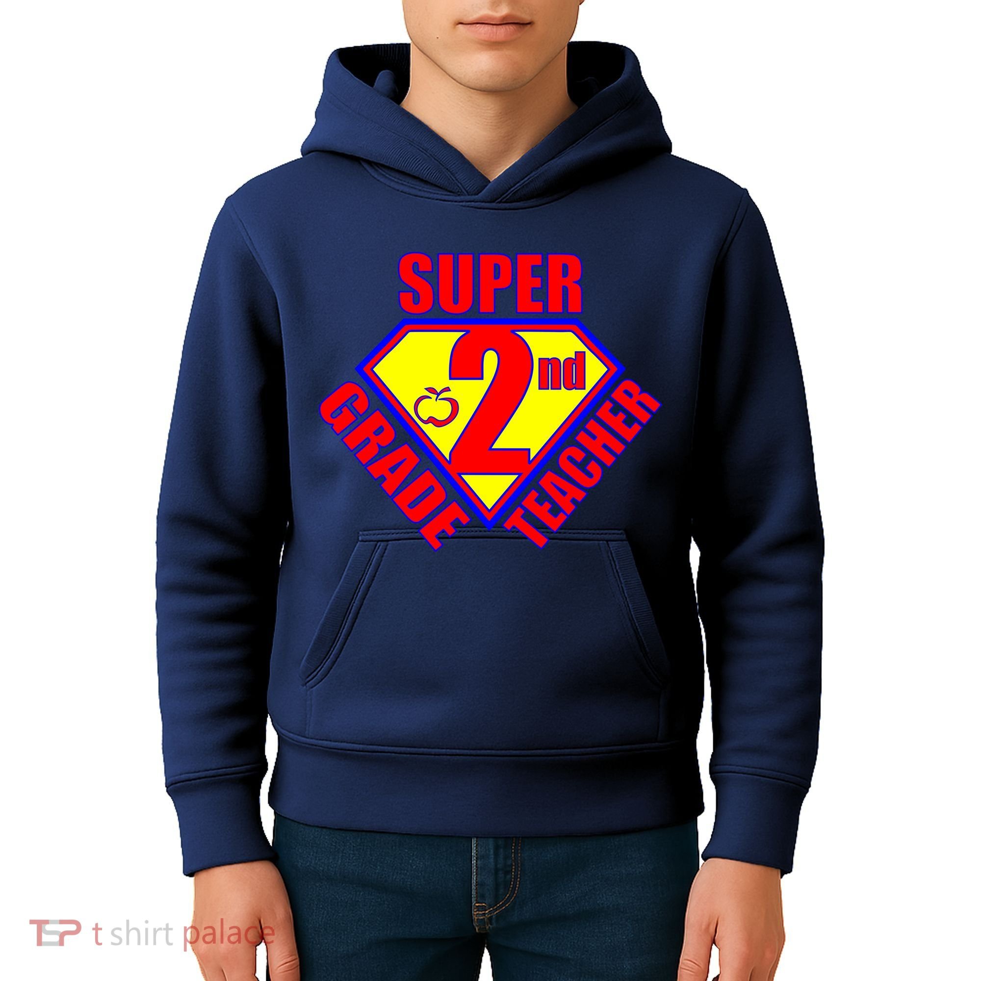 Super 2nd Grade Teacher Kids Hoodie