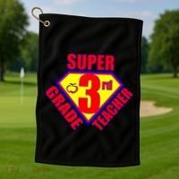 Super 3rd Grade Teacher Golf Towel thumb 1