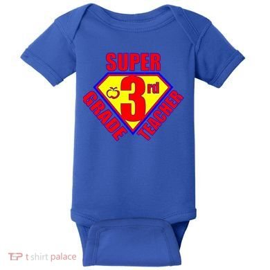 Super 3rd Grade Teacher Baby Bodysuit