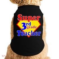 Super 3rd Grade Teacher Funny School Doggie Tank thumb 0