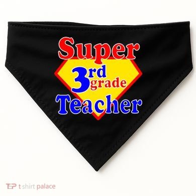 Super 3rd Grade Teacher Funny School USA-Made Doggie Bandana