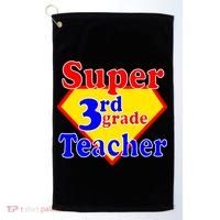Super 3rd Grade Teacher Funny School Golf Towel thumb 0