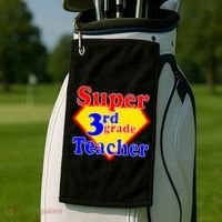 Super 3rd Grade Teacher Funny School Golf Towel thumb 2