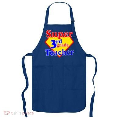 Super 3rd Grade Teacher Funny School Apron