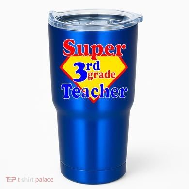 Super 3rd Grade Teacher Funny School Tumbler