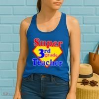 Super 3rd Grade Teacher Funny School Women's Tank Top thumb 2