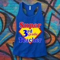 Super 3rd Grade Teacher Funny School Women's Tank Top thumb 3