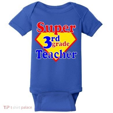 Super 3rd Grade Teacher Funny School Baby Bodysuit