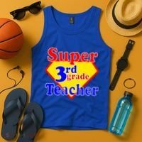 Super 3rd Grade Teacher Funny School Tank Top thumb 4
