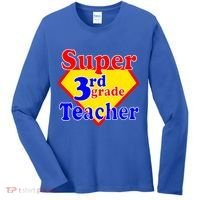 Super 3rd Grade Teacher Funny School Women's Long Sleeve Shirt thumb 0