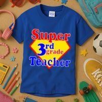 Super 3rd Grade Teacher Funny School Kids T-Shirt thumb 3
