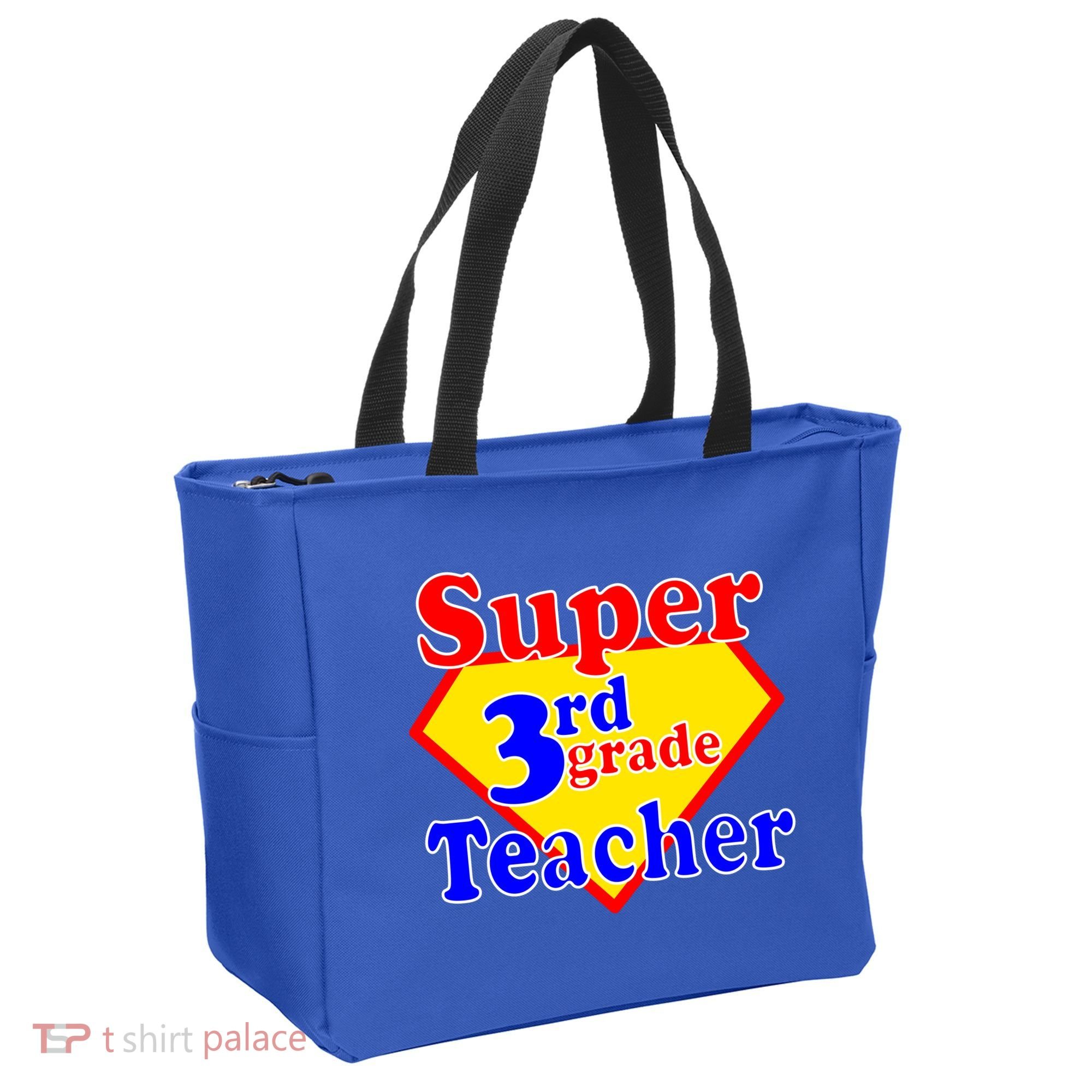 Super 3rd Grade Teacher Funny School Tote Bag