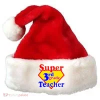 Super 3rd Grade Teacher Funny School Santa Hat thumb 0