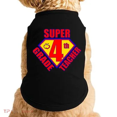 Super 4th Grade Teacher Doggie Tank