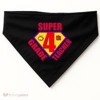 Super 4th Grade Teacher USA-Made Doggie Bandana thumb 0