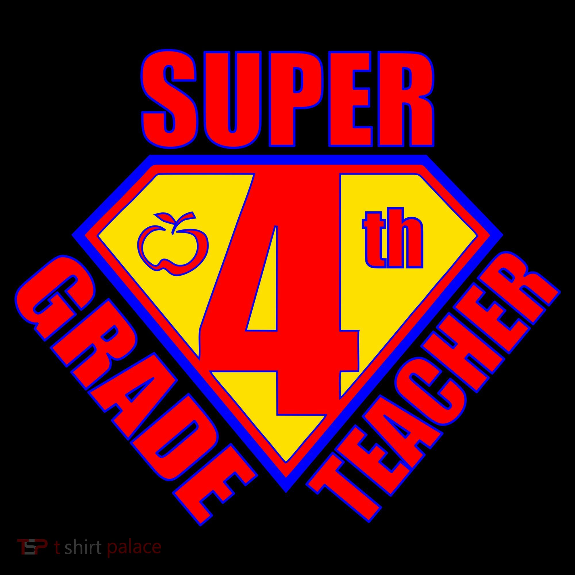 Super 4th Grade Teacher USA-Made Doggie Bandana