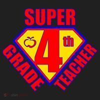 Super 4th Grade Teacher Hat thumb 2