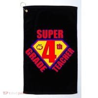 Super 4th Grade Teacher Golf Towel thumb 0