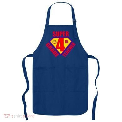 Super 4th Grade Teacher Apron