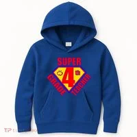 Super 4th Grade Teacher Kids Hoodie thumb 0