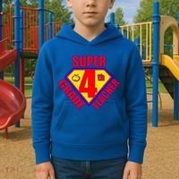 Super 4th Grade Teacher Kids Hoodie thumb 2