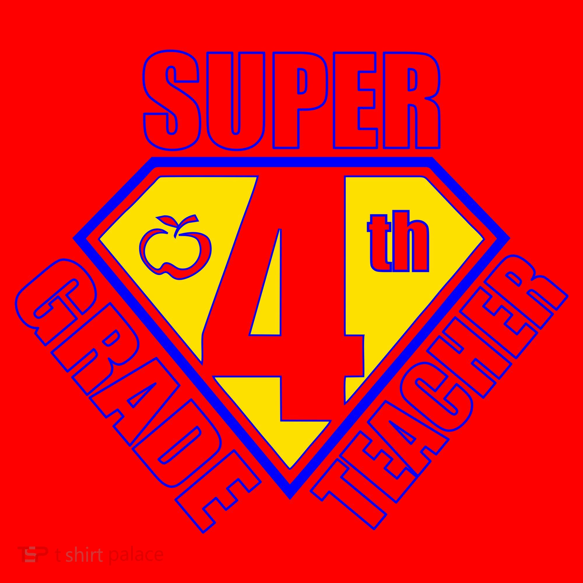 Super 4th Grade Teacher Santa Hat