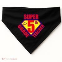 Super 5th Grade Teacher USA-Made Doggie Bandana thumb 0