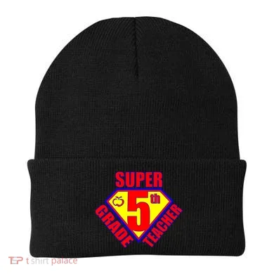 Super 5th Grade Teacher Beanie