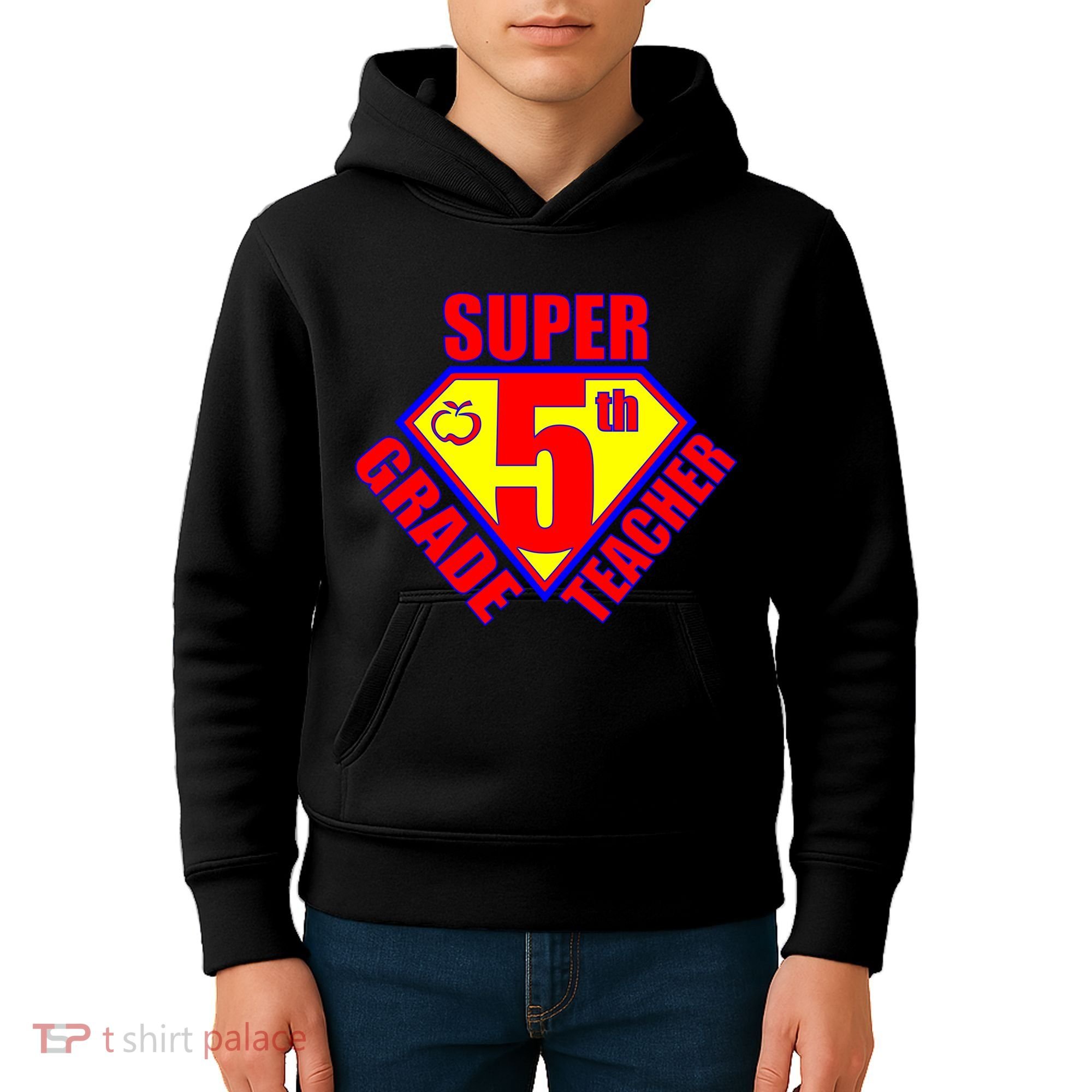 Super 5th Grade Teacher Kids Hoodie