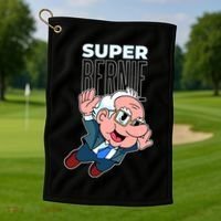 Super Bernie Sanders Golf Towel thumb 1