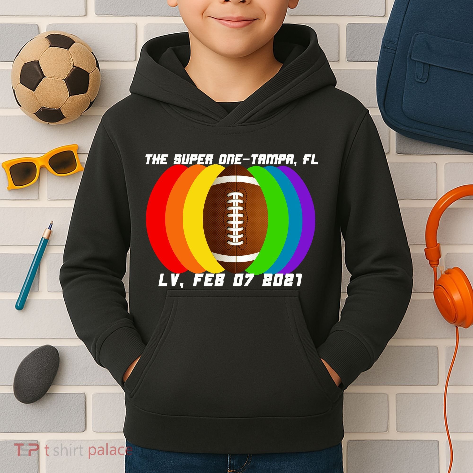 Super Big Game Kansas Football Kids Hoodie
