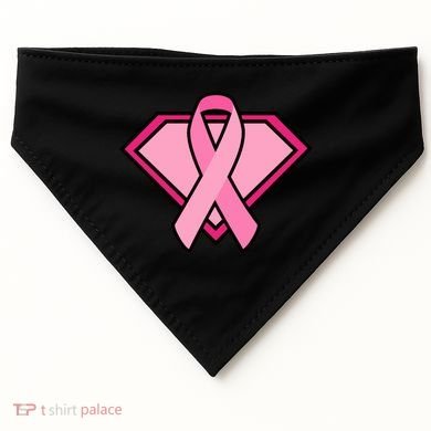 Super Breast Cancer Superhero USA-Made Doggie Bandana