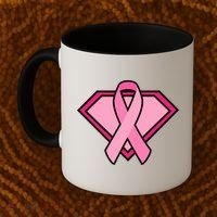 Super Breast Cancer Superhero Coffee Mug thumb 2