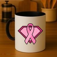 Super Breast Cancer Superhero Coffee Mug thumb 4