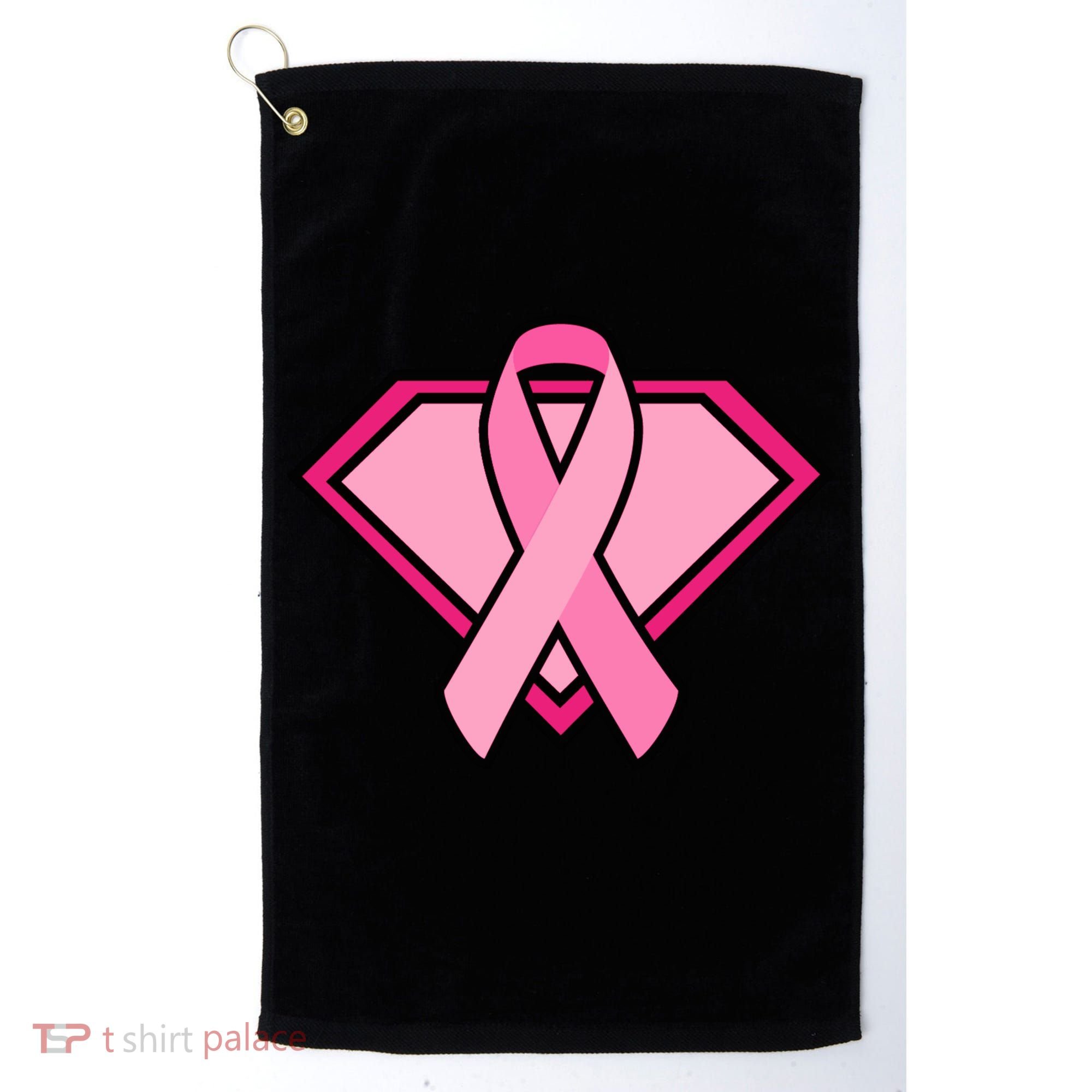 Super Breast Cancer Superhero Golf Towel