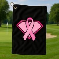 Super Breast Cancer Superhero Golf Towel thumb 1