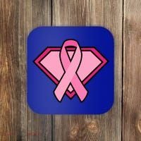 Super Breast Cancer Superhero Coaster thumb 0