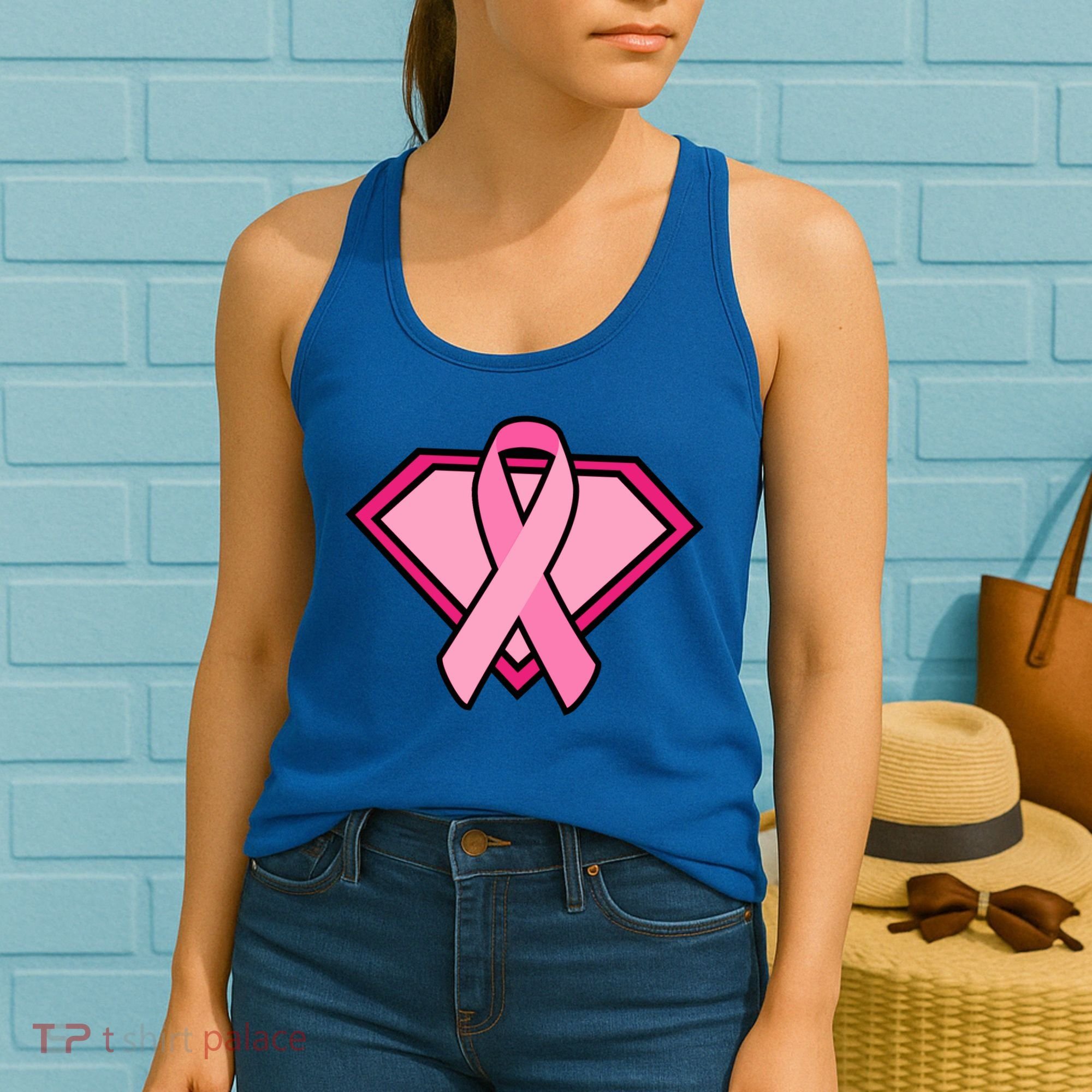 Super Breast Cancer Superhero Women's Tank Top