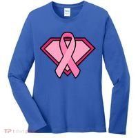Super Breast Cancer Superhero Women's Long Sleeve Shirt thumb 0