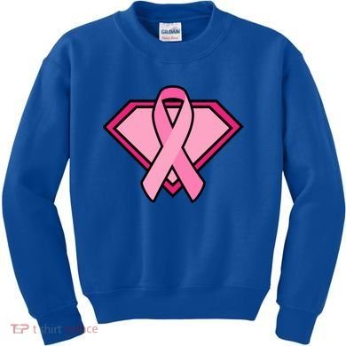 Super Breast Cancer Superhero Kids Sweatshirt