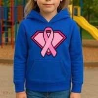 Super Breast Cancer Superhero Kids Hoodie thumb 3