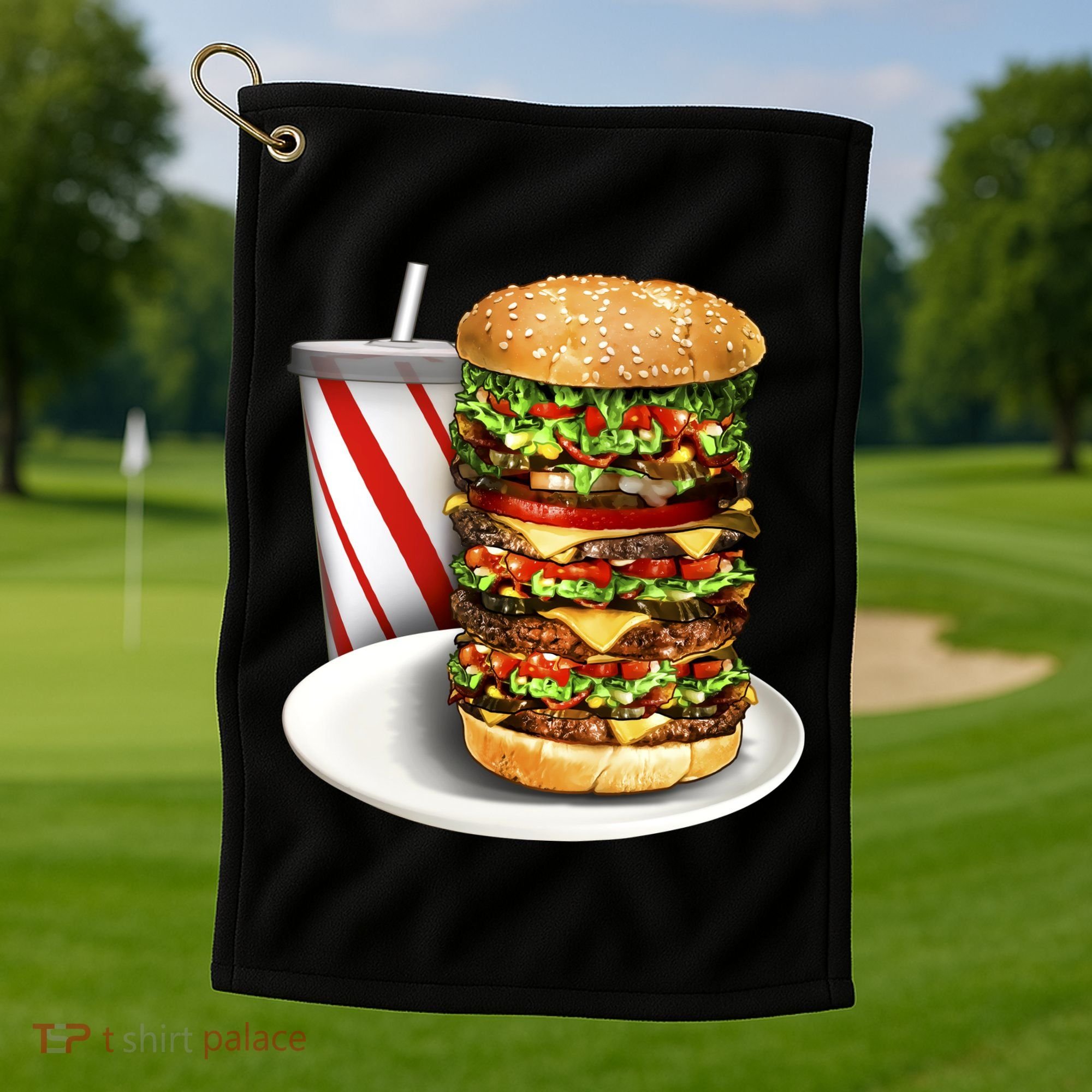 Super Burger Golf Towel